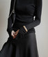 Asymmetric Flare Hem Skirt